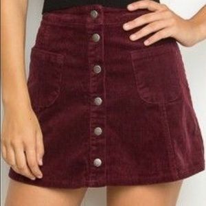 SOLD Brandy Melville Sena Corduroy skirt